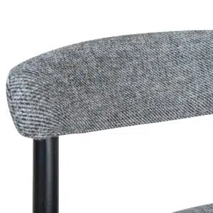 Milo Lava Grey 65cm Bar Stool Set - Sturdy Upholstered Design