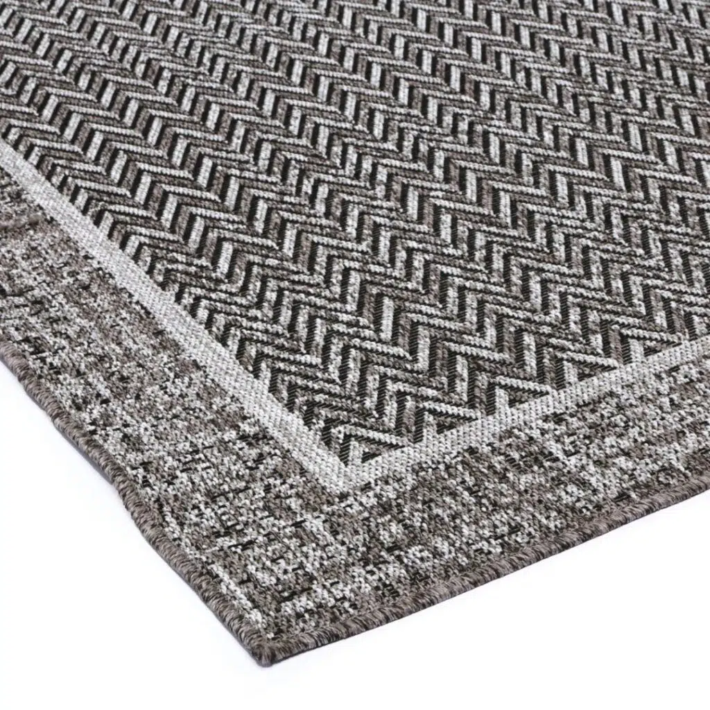 Capri Black Natural Jute Rug - Handmade, Durable, Mediterranean Design