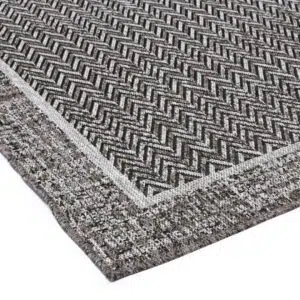 Capri Black Natural Jute Rug - Handmade, Durable, Mediterranean Design