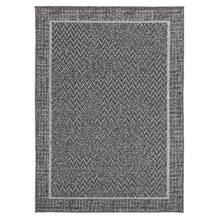 Capri Black Natural Boarder Rug
