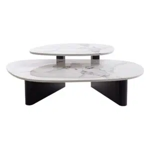 Ciro 1.2m Black Marble Textured Contemporary Coffee Table