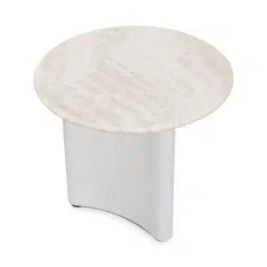 Myris 90cm Nested Travertine Coffee Table White Modern Elegance