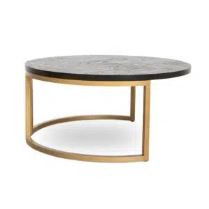 Ulven 90/76cm Nested Coffee Table Peppercorn Brass Space-Saving Design