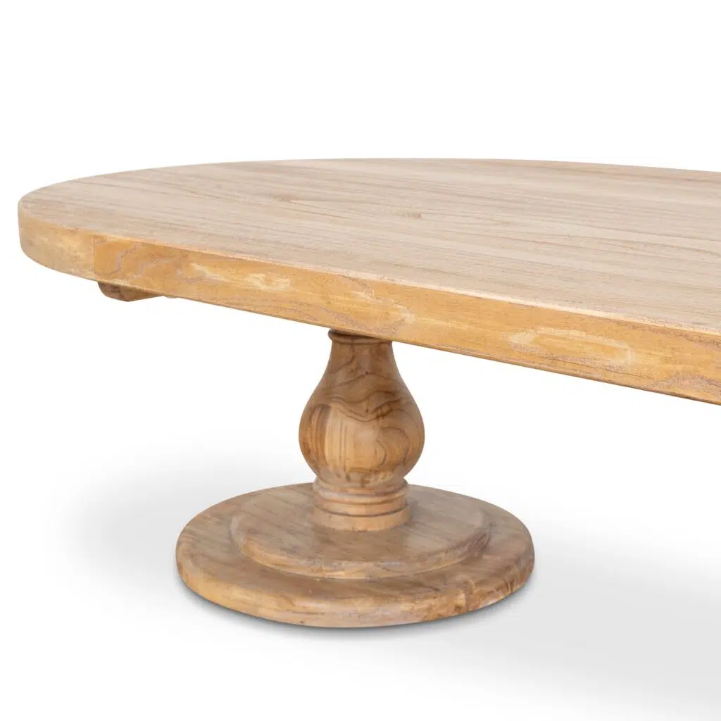 Anver 1.3m Natural Wood Coffee Table with Elegant Design