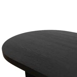 Clive Pill Shape Coffee Table Textured Espresso Black Modern Design