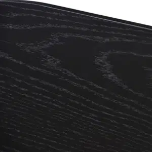 Piven 1.3m Black Coffee Table with Curved Design