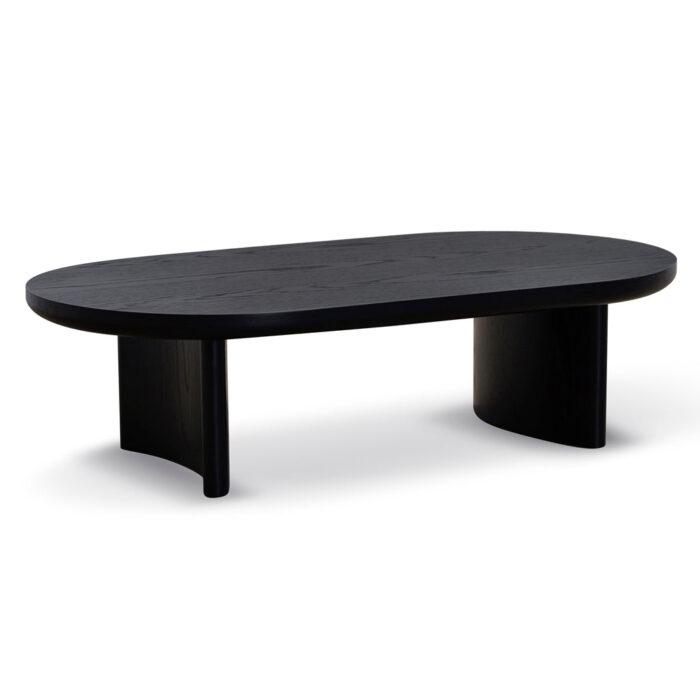 Piven 1.3m Full Black Coffee Table – Modern Sleek Design