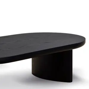 Piven 1.3m Full Black Coffee Table Modern Sleek Design