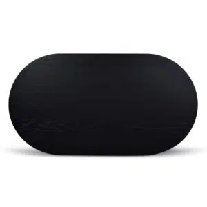 Black Coffee Table with Curved Legs and Sleek Design