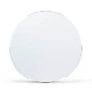 Ovid 100cm White Round Coffee Table – Contemporary Wooden Three-Leg Base