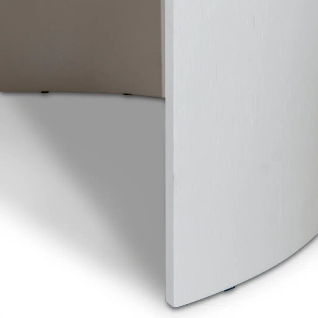 Ovid 100cm White Round Coffee Table – Modern Contemporary Design