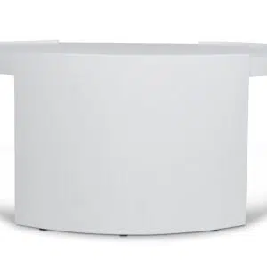 Ovid 100cm White Wooden Round Coffee Table – Modern Design