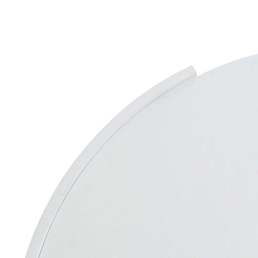 Ovid 100cm White Round Coffee Table - Modern Durable Design