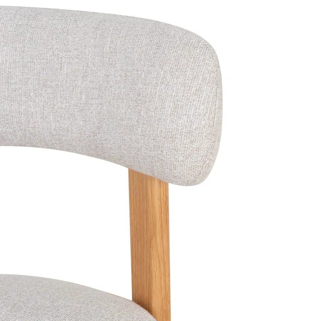 Rilo Fabric Dining Chair, Coastal Beige Set of 2 - Modern Design
