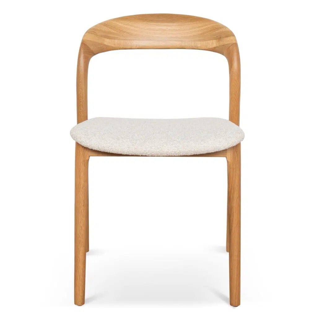 Cavor Beige Dining Chairs Set of 2 - Ergonomic Natural Wood Design