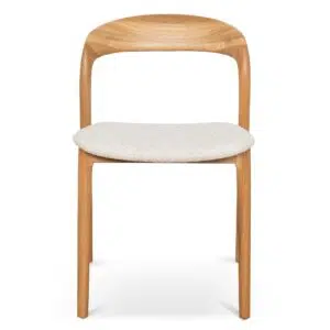 Cavor Beige Dining Chairs Set of 2 - Ergonomic Natural Wood Design