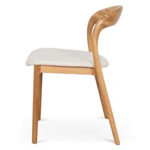 Cavor Natural Dining Chairs Set of 2 - Beige, Ergonomic, Wood Frame, Modern Design