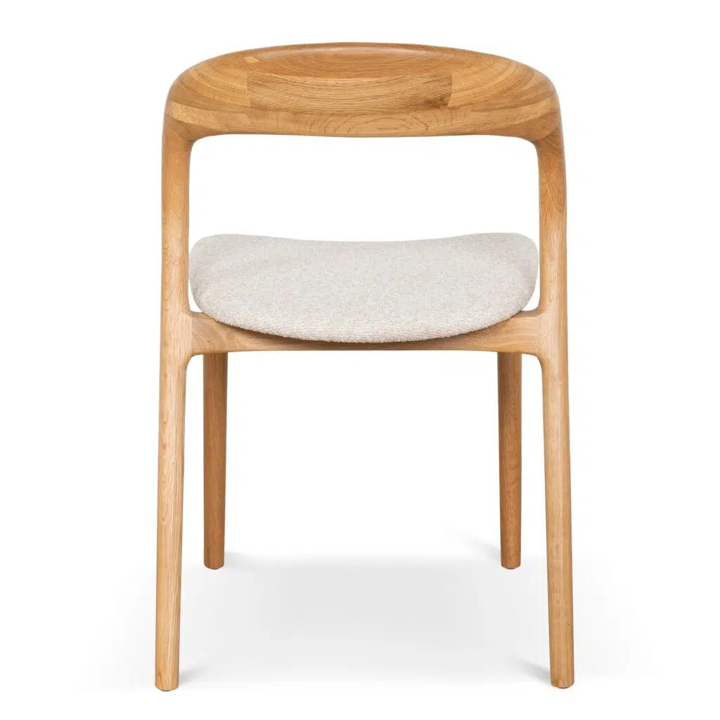 Cavor Beige Dining Chairs Set of 2 - Ergonomic Natural Wood Design