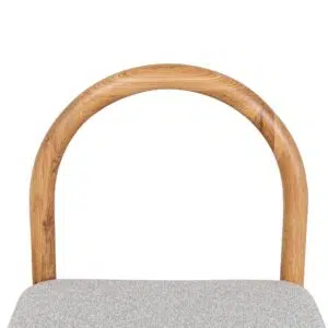 Elegant Natural Clay Grey Dining Chair with Oak Frame & Ergonomic Design - Set of 2