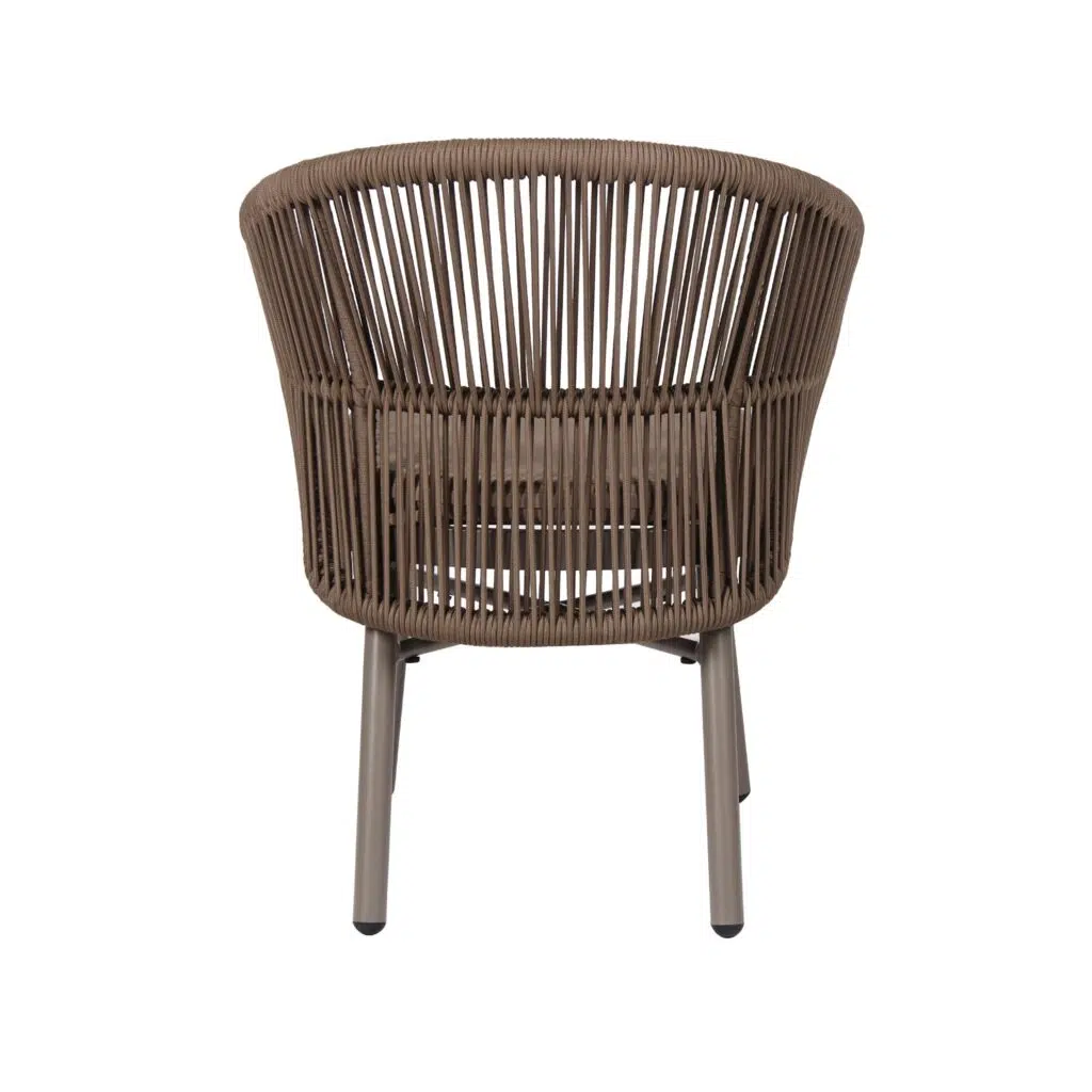 Vyna Beige Outdoor Dining Chair Set of 2 - Brown Fabric