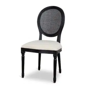 Sylor Black Elm Dining Chair - Dawn Beige, Ergonomic, Durable