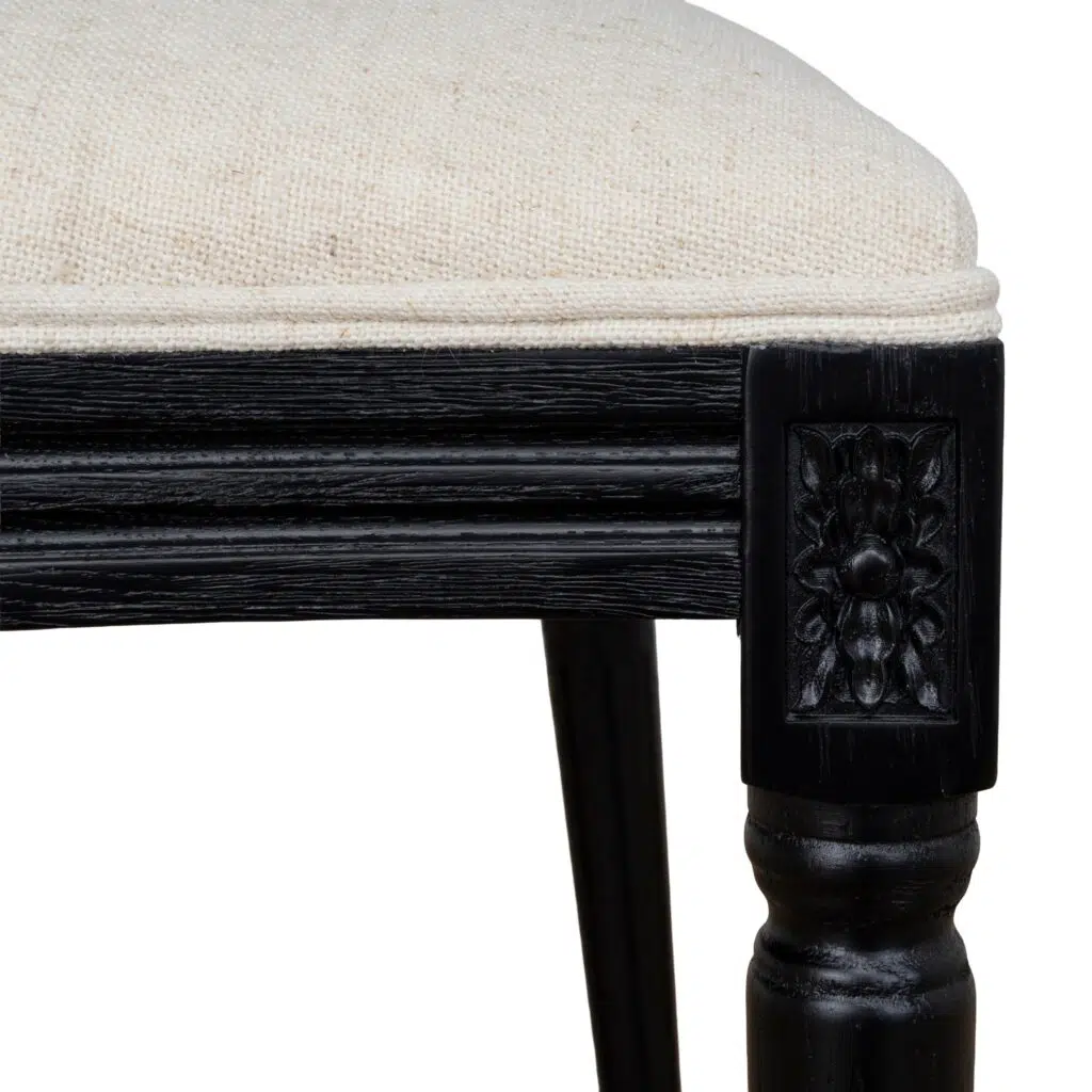 Sylor Black ELM Dining Chair - Dawn Beige Set of 2