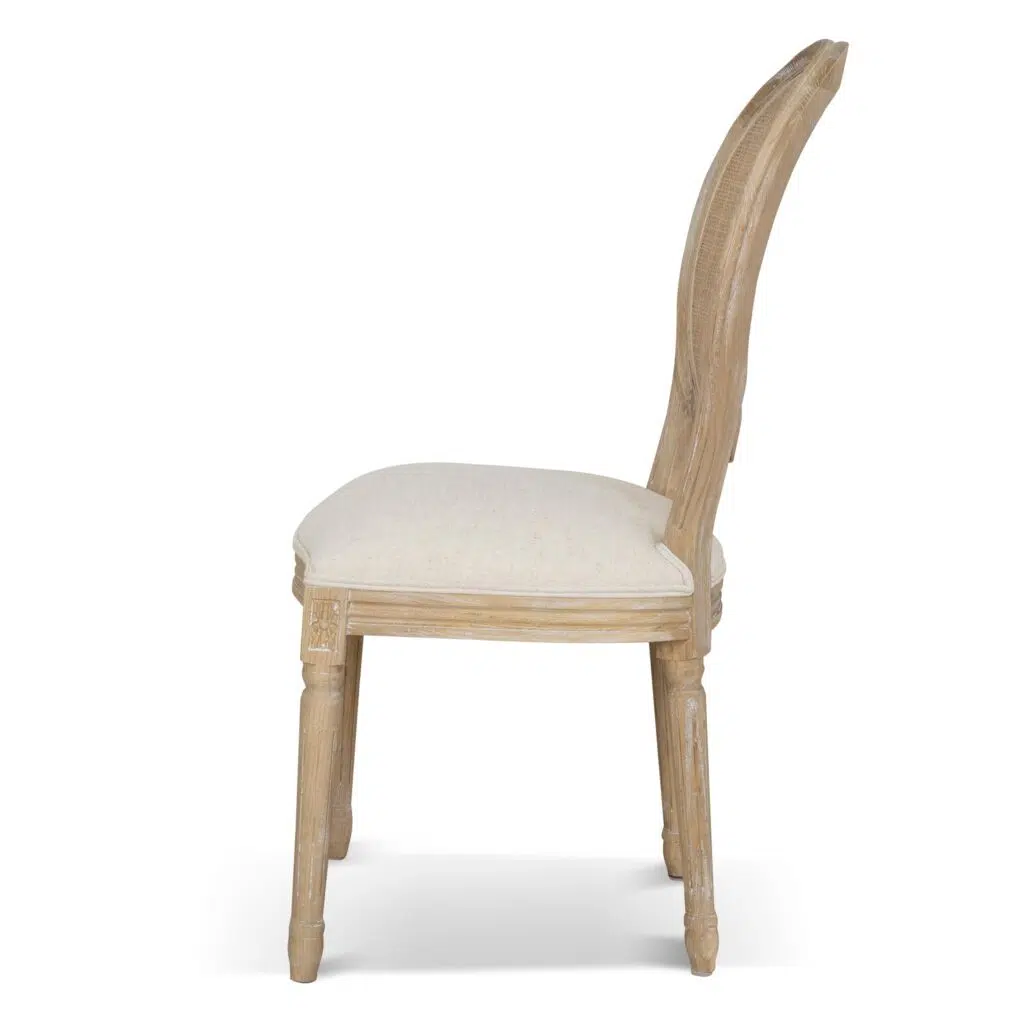 Elm Wood Dining Chair - Dawn Beige Set of 2