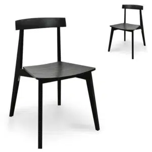 Fovi Black Dining Chair Modern Ergonomic Design