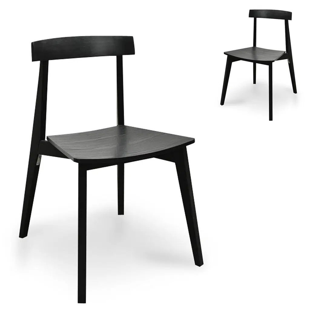 Fovi Black Dining Chair Modern Ergonomic Design