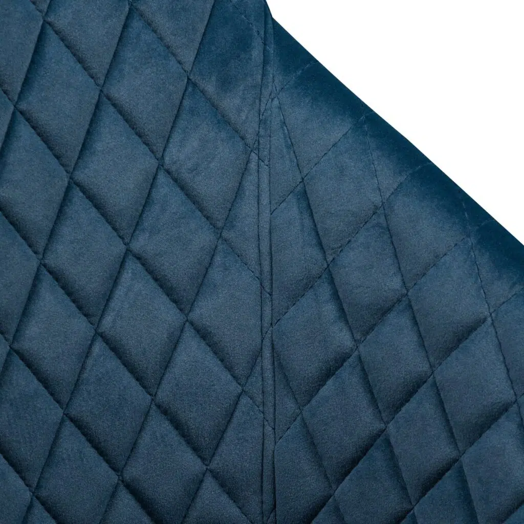 Lien Navy Blue Velvet Dining Chair with Black Legs Set of 2