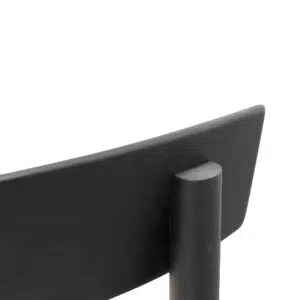 Milo Rattan Black Dining Chair Natural Seat Set of 2