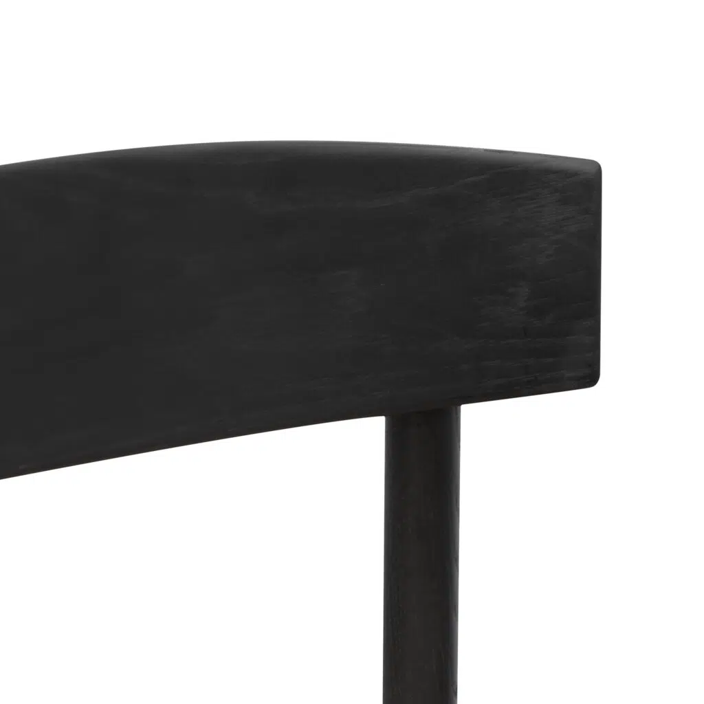 Milo Rattan Black Dining Chair Natural Seat Set of 2