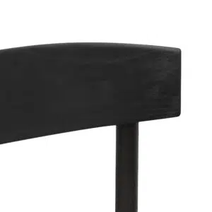 Milo Rattan Black Dining Chair Natural Seat Set of 2