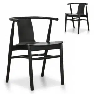 Kavi Dining Chair Black Shell Seat Set of 2