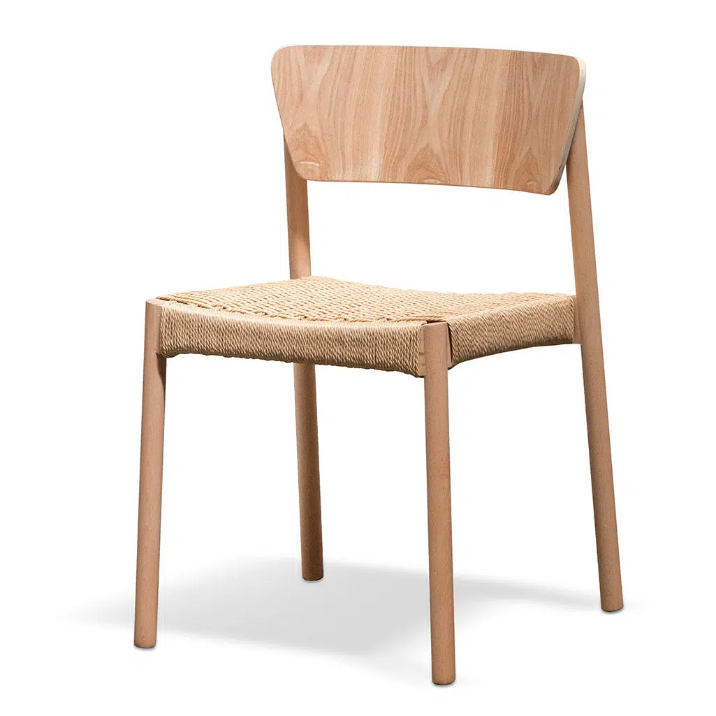 Reni Rope Seat Dining Chair Natural Coastal-Inspired Set of 2