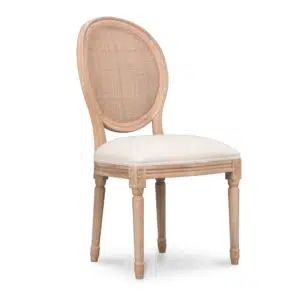 Lara Elm Dining Chair Light Beige Set of 2