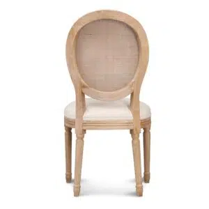 Lara Elm Dining Chair Light Beige Set of 2 Handcrafted