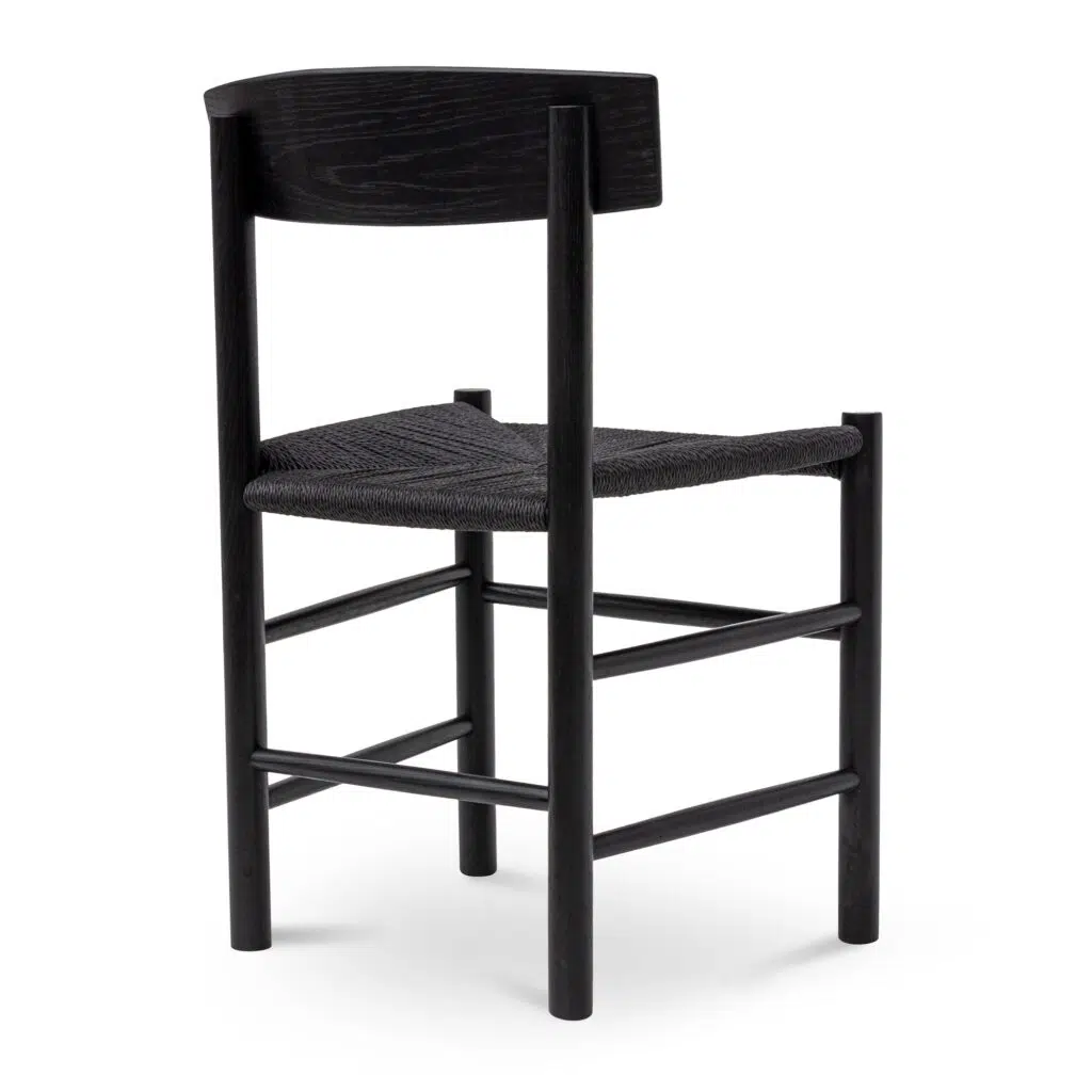 Aiden Black Rattan Dining Chair Set of 2 Modern Scandinavian