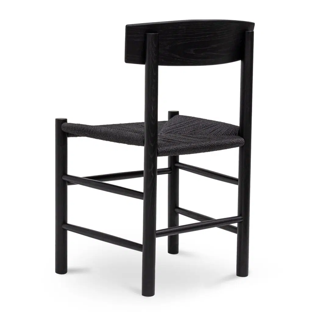 Aiden Black Rattan Dining Chair Set of 2 Scandinavian Design