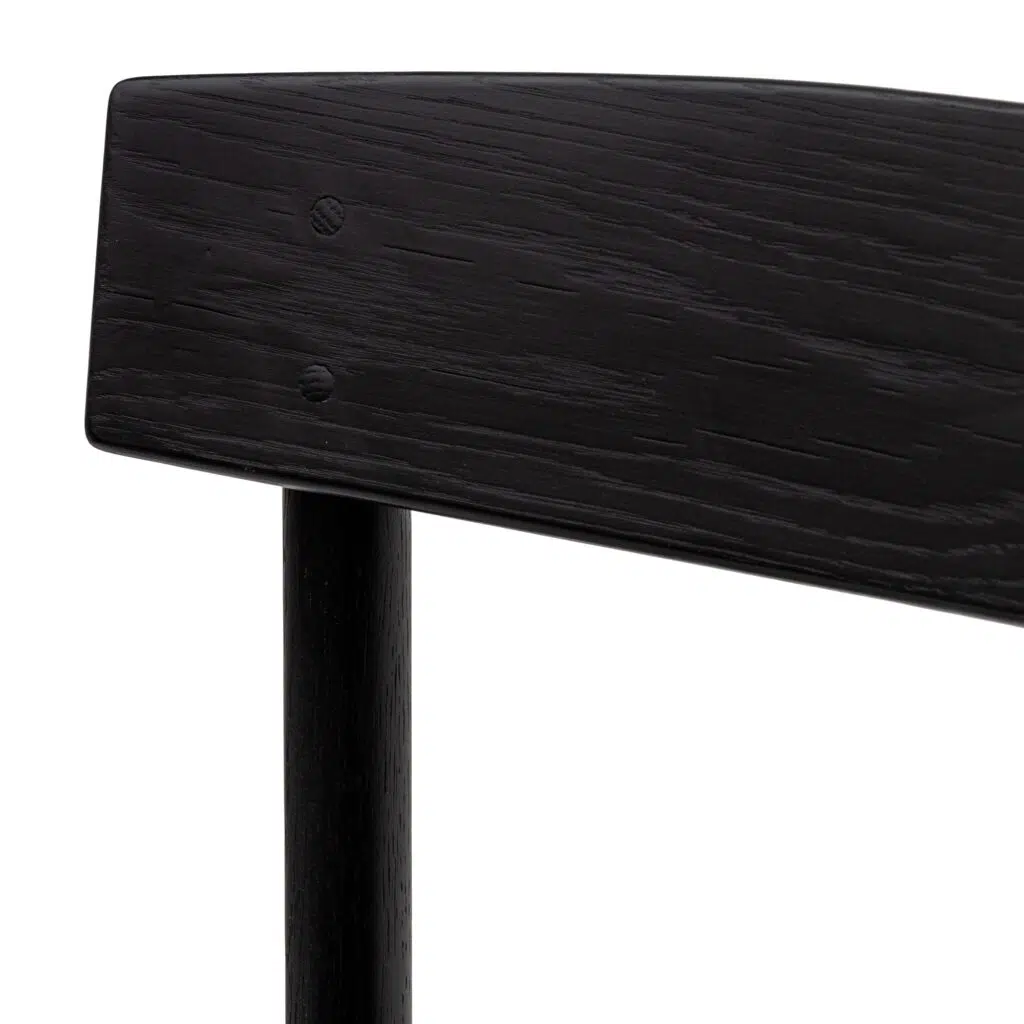 Modern Black Rattan Dining Chair Set of 2