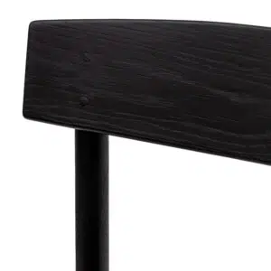 Modern Black Rattan Dining Chair Set of 2