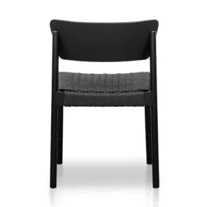Simo Black Rope Seat Dining Chair Set of 2