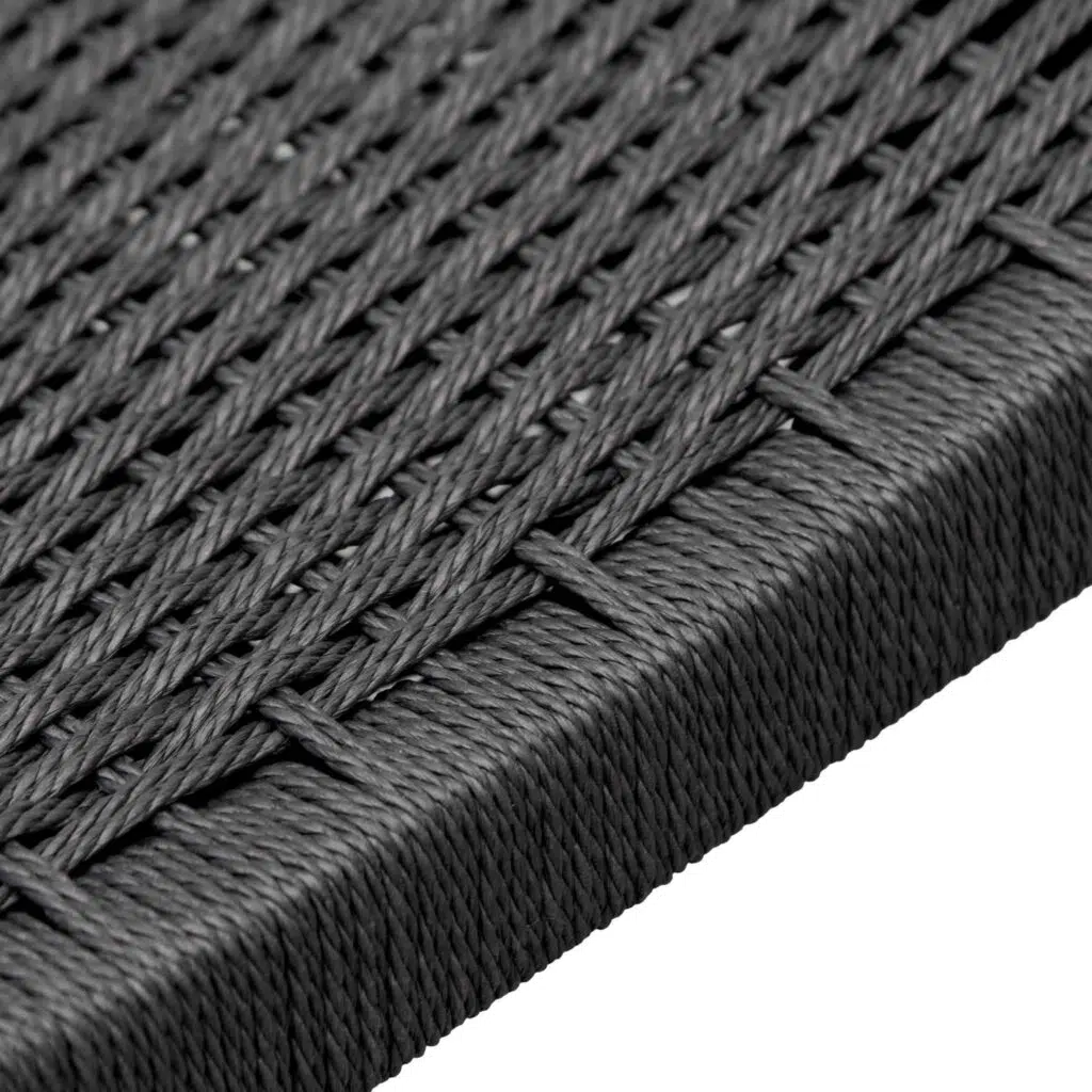 Simo Black Paper Cord Seat Dining Chair Set of 2