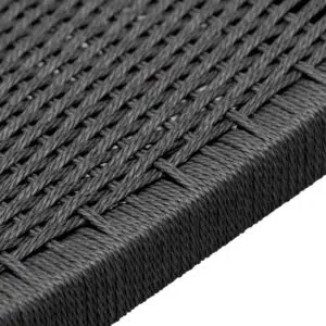 Simo Black Paper Cord Seat Dining Chair Set of 2