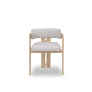 Horyn Natural Ash Dining Chair Set of 2 Stone Beige Marri Wood