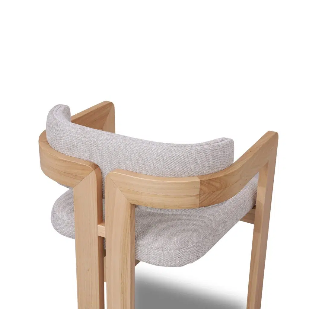 Natural Ash Dining Chair Set Stone Beige Marri Wood