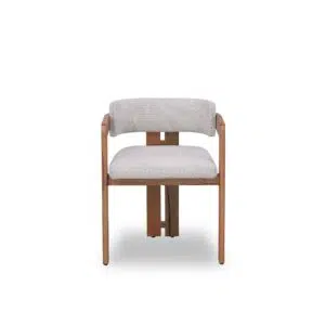 Natural Marri Dining Chair Stone Beige Set of 2 Timeless Elegance