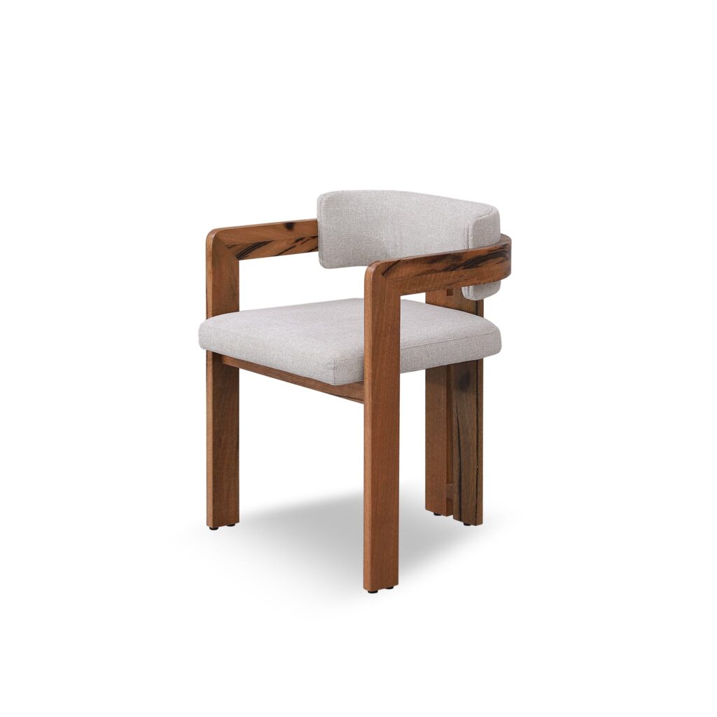 Ilyra Natural Marri Dining Chair Stone Beige Set of 2