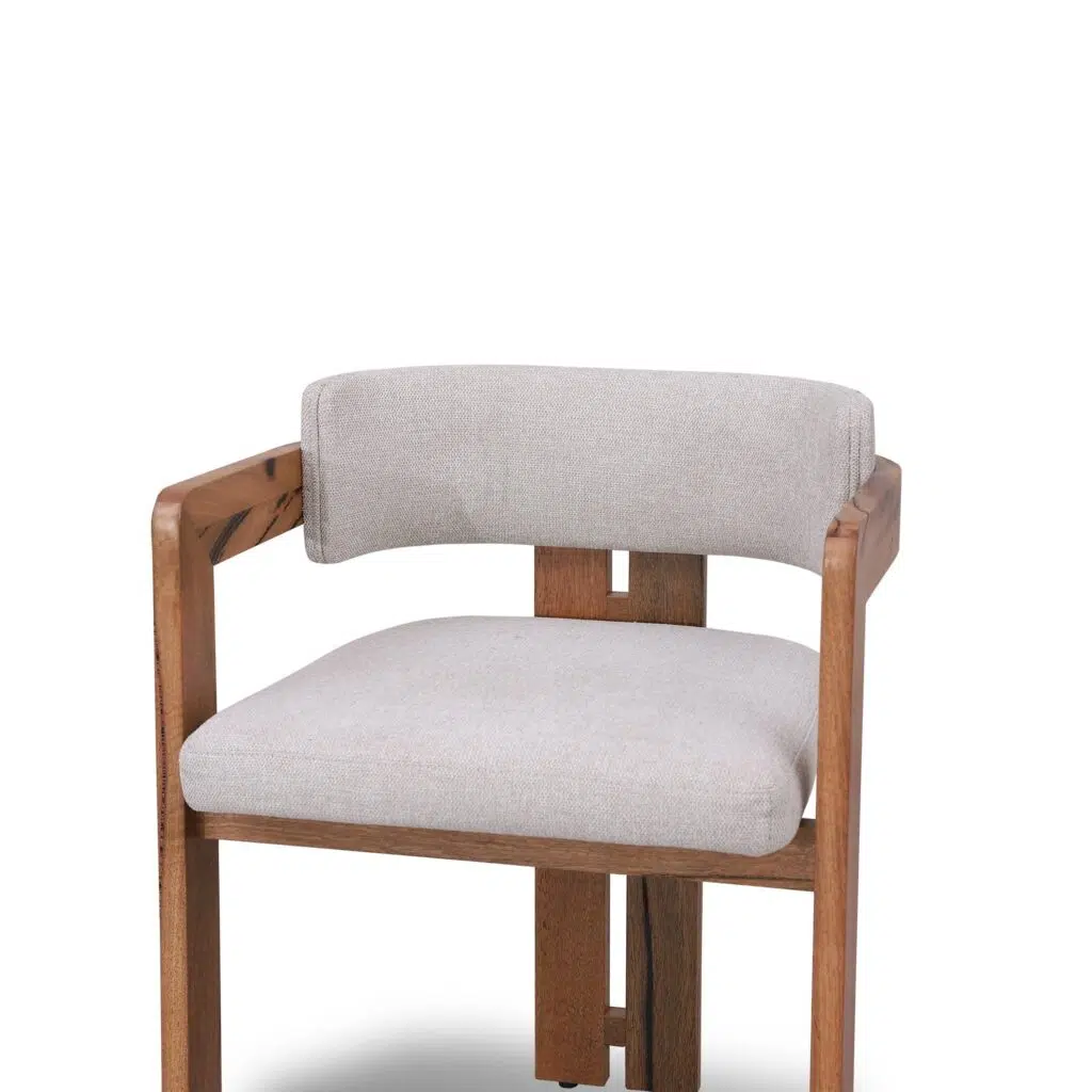 Marri Wood Stone Beige Dining Chair Set of 2