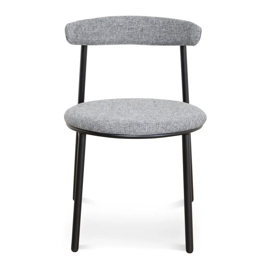 Lava Grey Sena Fabric Dining Chair Set of 2 Modern Design